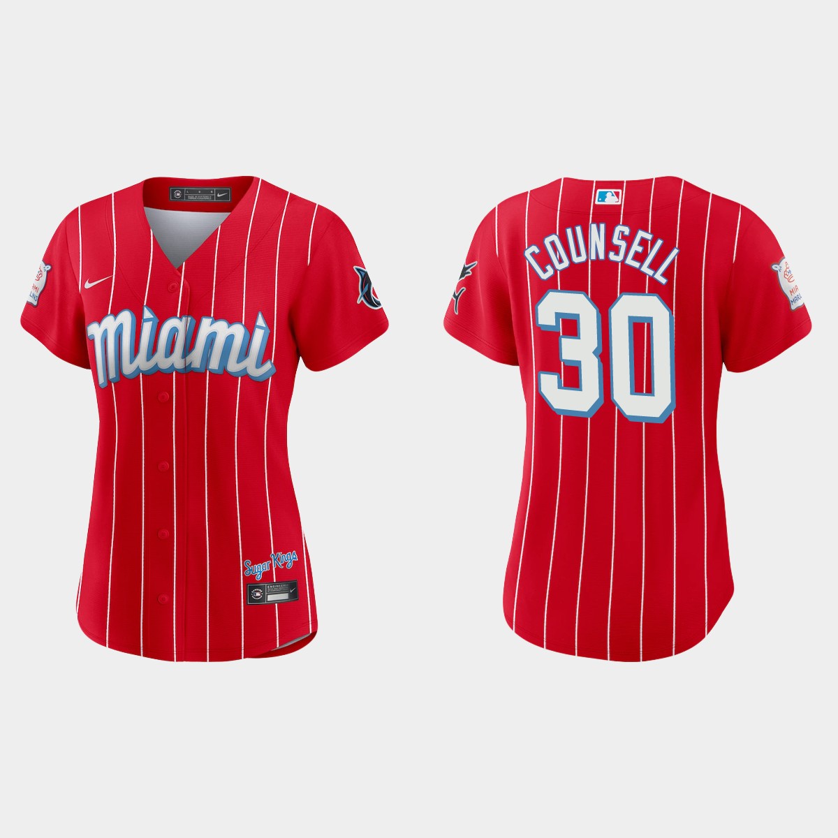 Women Miami Marlins Craig Counsell Red City Connect Jersey