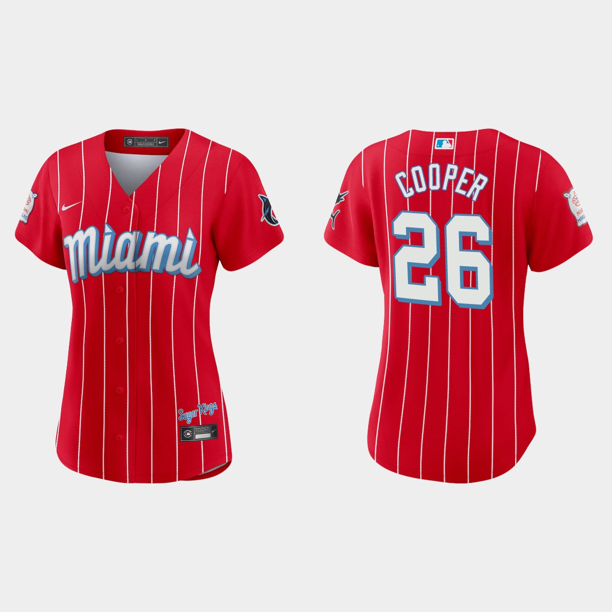 Women Miami Marlins Garrett Cooper Red City Connect Jersey