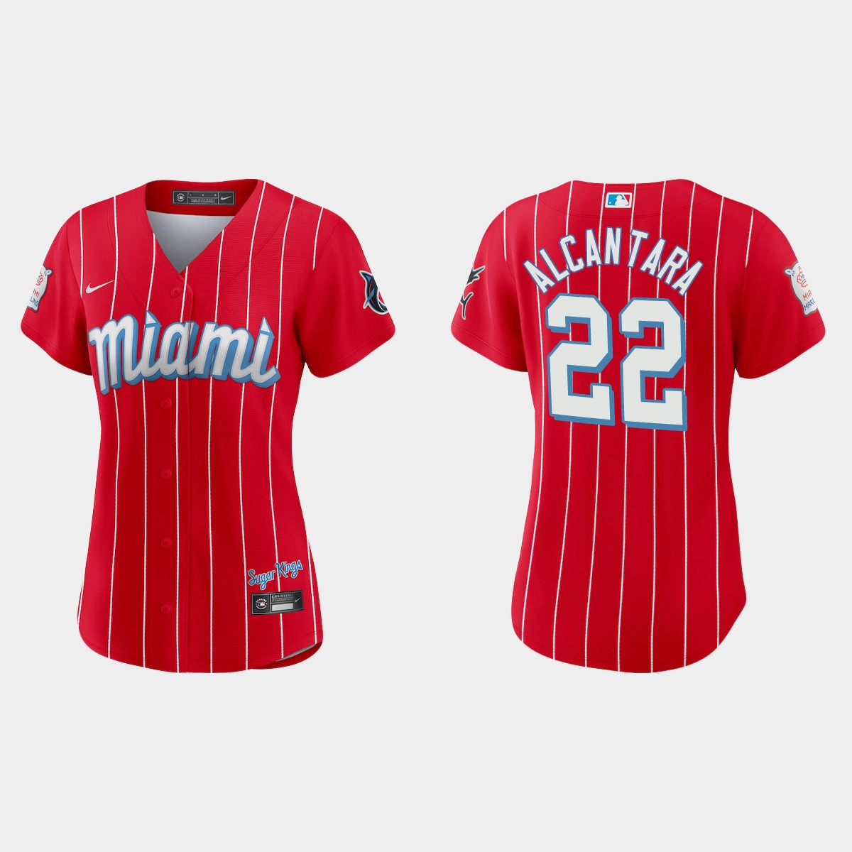 Women Miami Marlins Sandy Alcantara Red City Connect Jersey