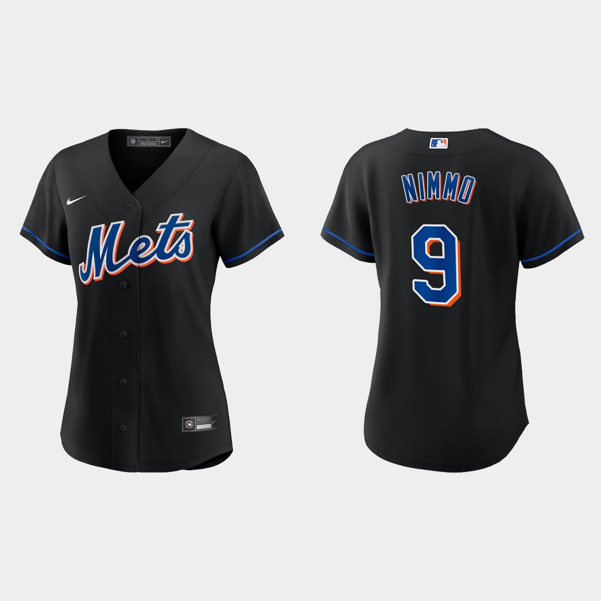 Women New York Mets Brandon Nimmo Black Alternate Jersey