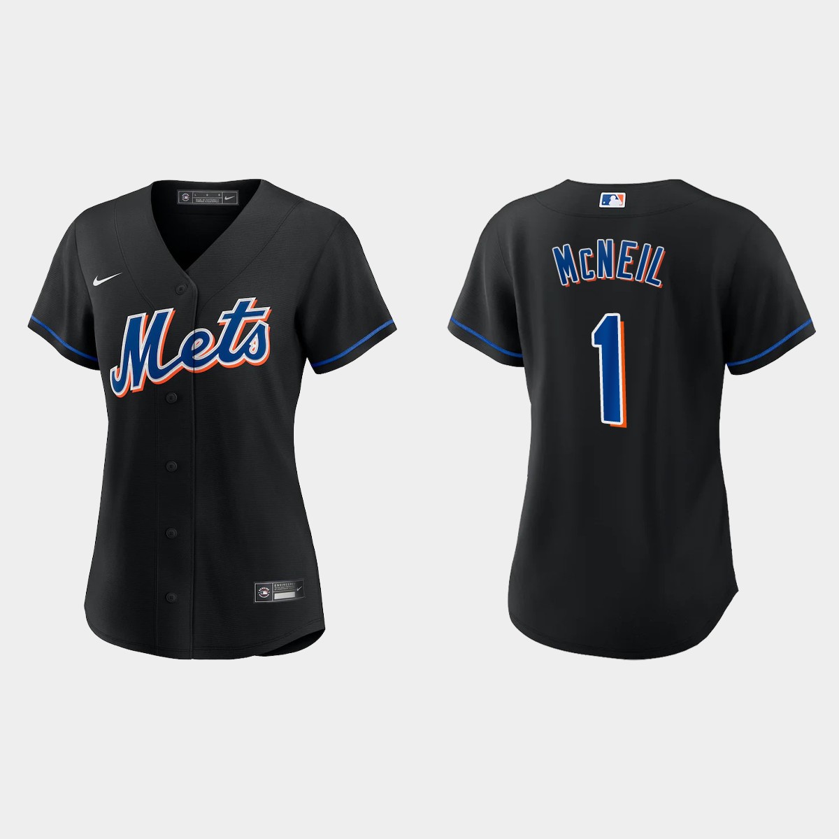 Women New York Mets Jeff McNeil Black Alternate Jersey