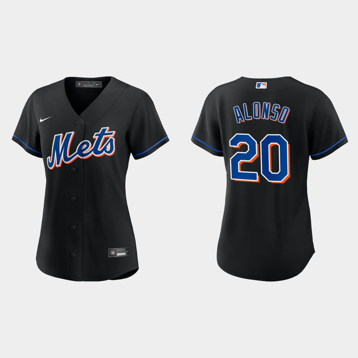 Women New York Mets Pete Alonso Black Alternate Jersey