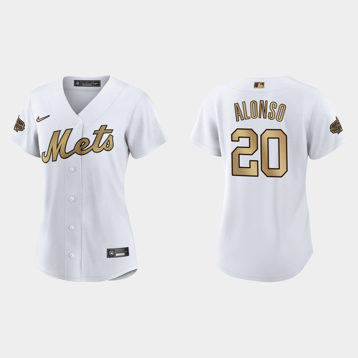 Women New York Mets Pete Alonso White All-Star Game Jersey