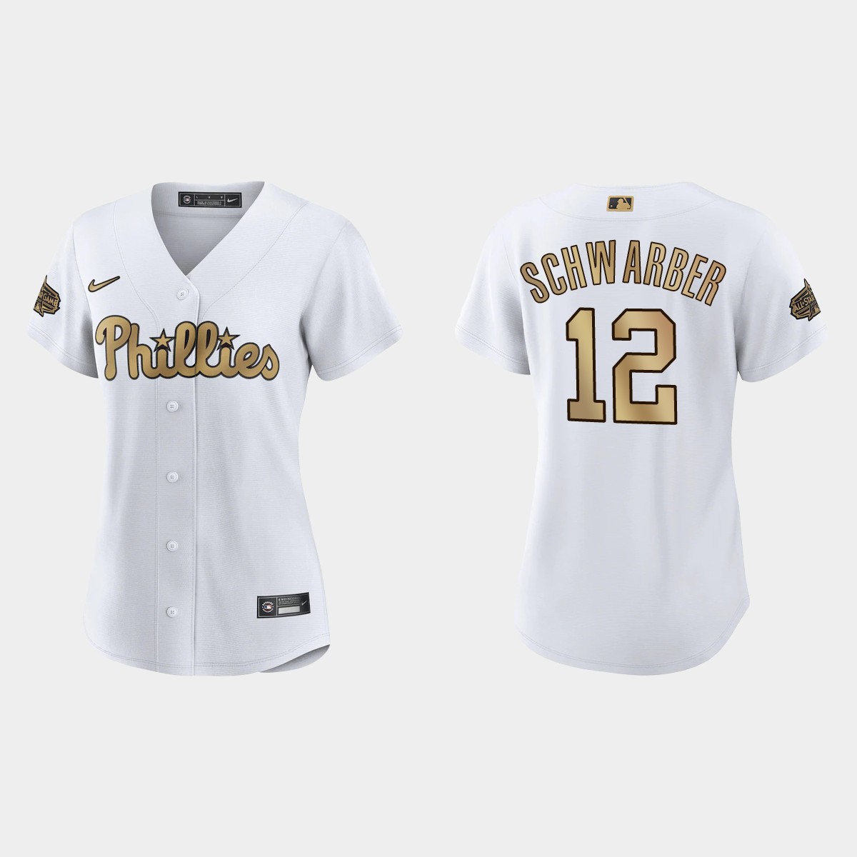 Women Philadelphia Phillies Kyle Schwarber White All-Star Game Jersey