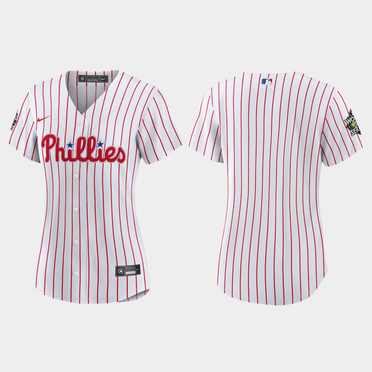 Women Philadelphia Phillies White World Series Jersey