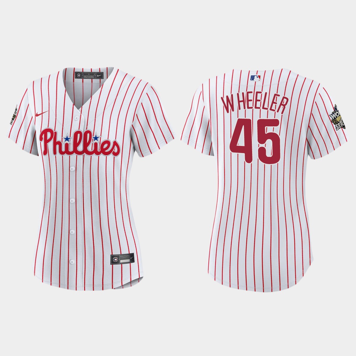 Women Philadelphia Phillies Zack Wheeler White World Series Jersey
