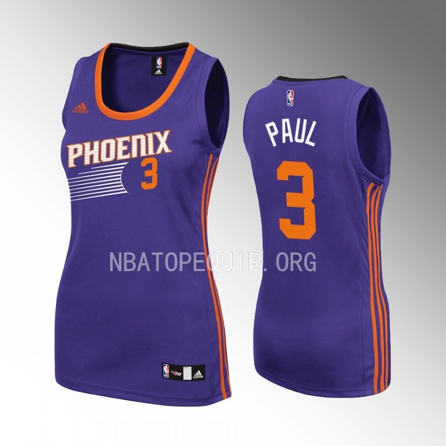 Women Phoenix Suns Chris Paul Road #3 Purple Jersey