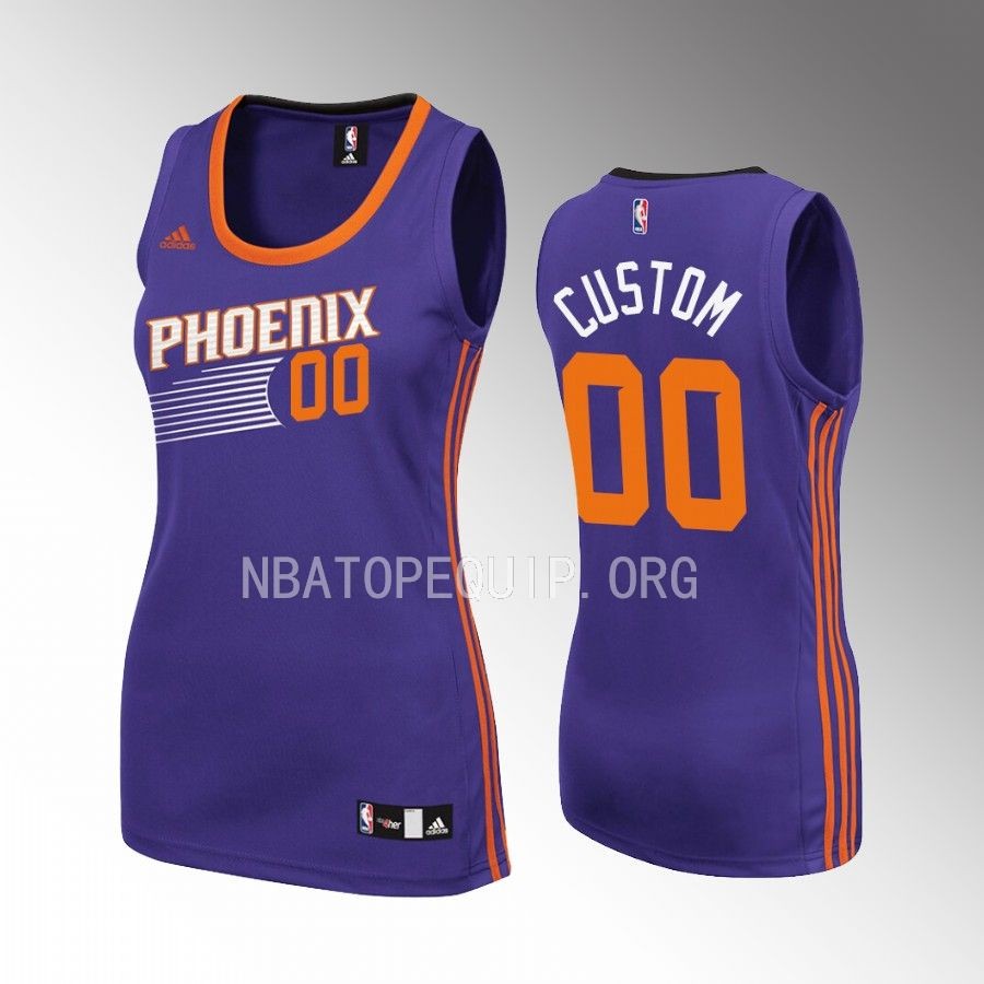 Women Phoenix Suns custom Road #00 Purple Jersey