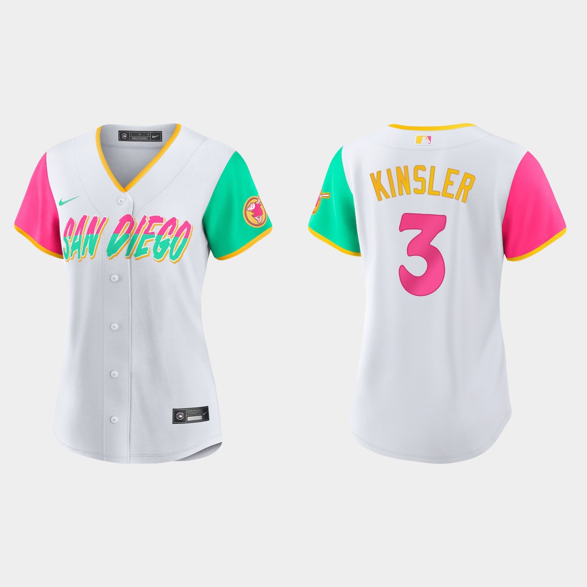 Women San Diego Padres Ian Kinsler White City Connect Jersey