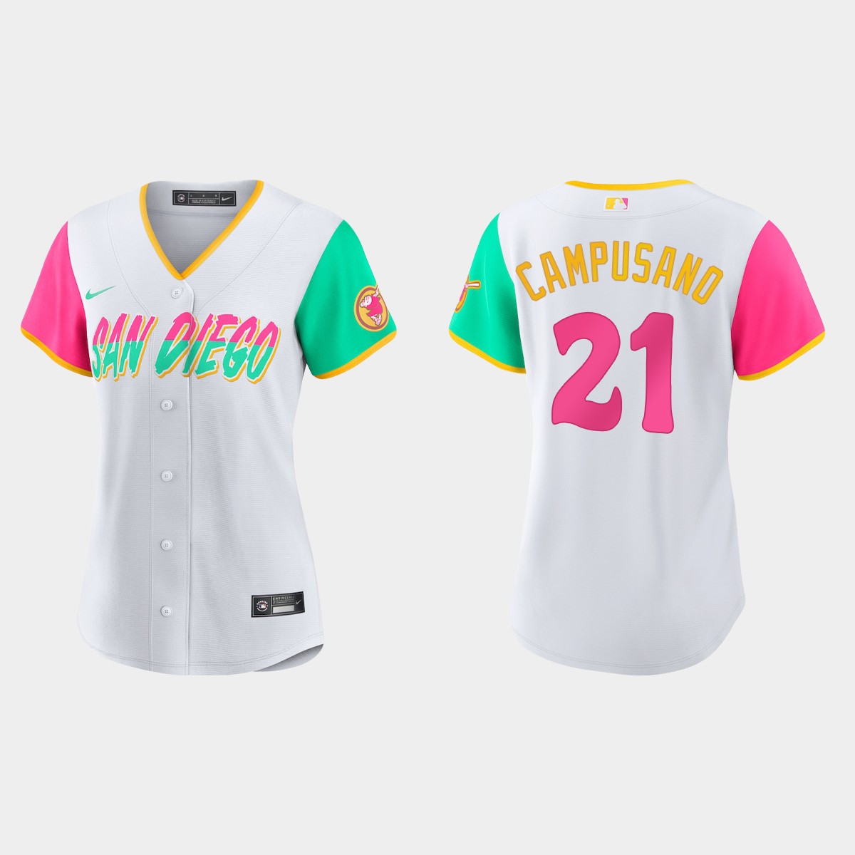 Women San Diego Padres Luis Campusano White City Connect Jersey