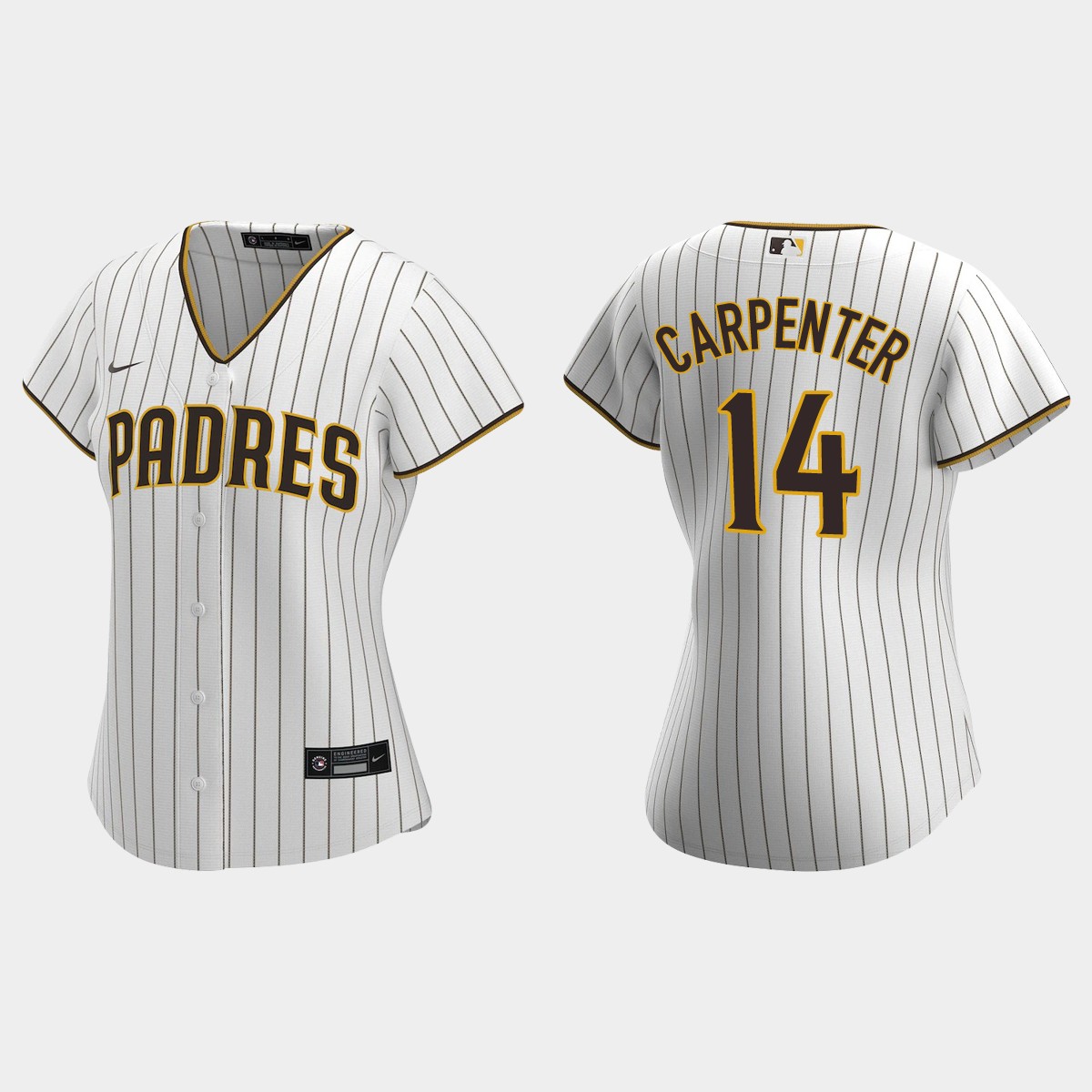 Women San Diego Padres Matt Carpenter White Brown Jersey