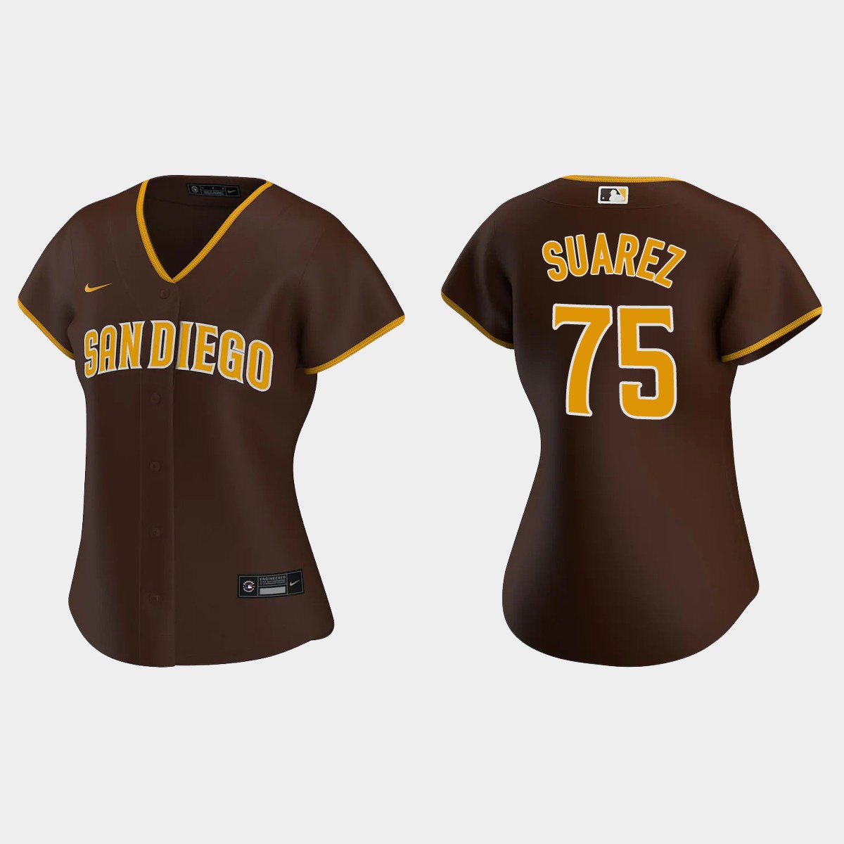 Women San Diego Padres Robert Suarez Brown Jersey