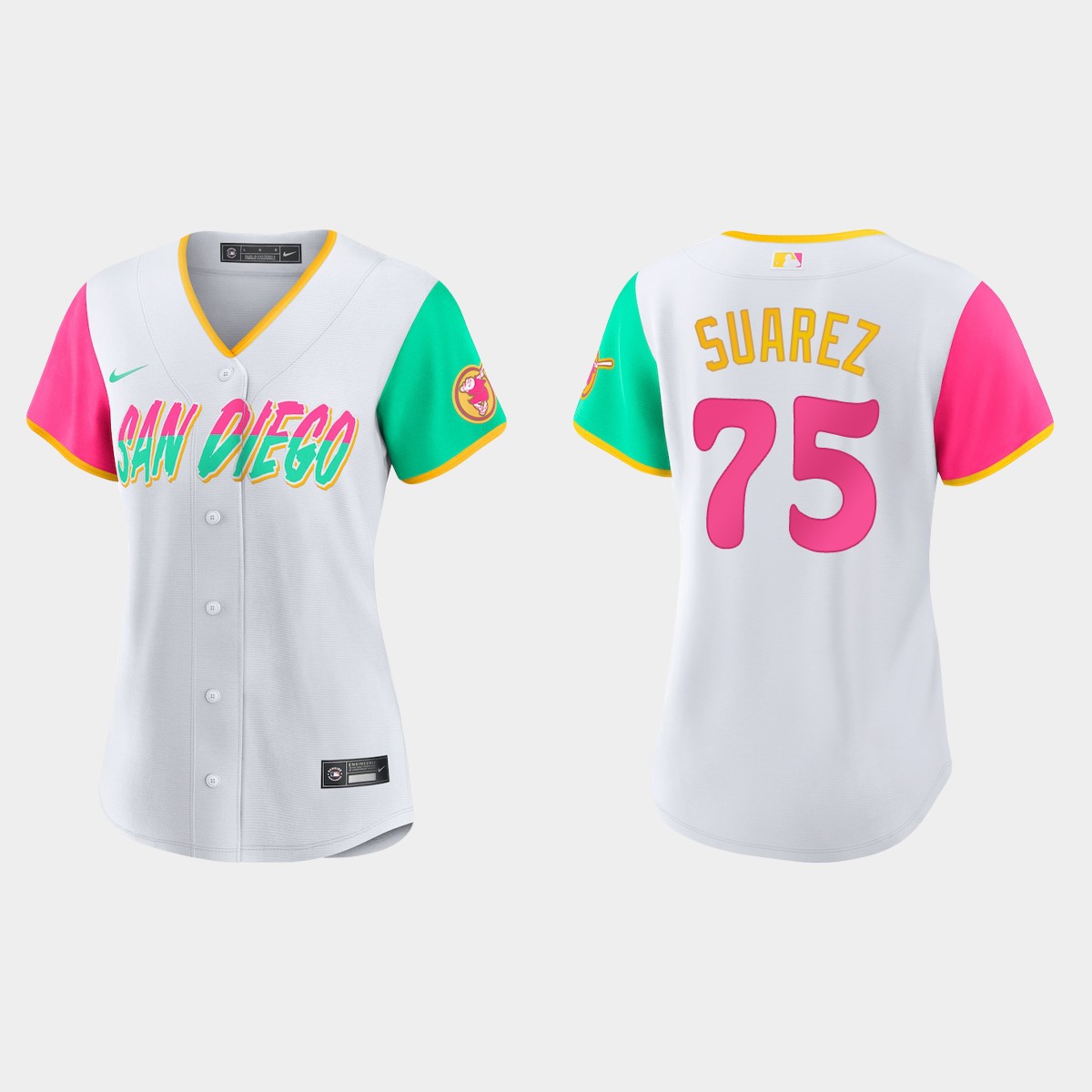Women San Diego Padres Robert Suarez White City Connect Jersey