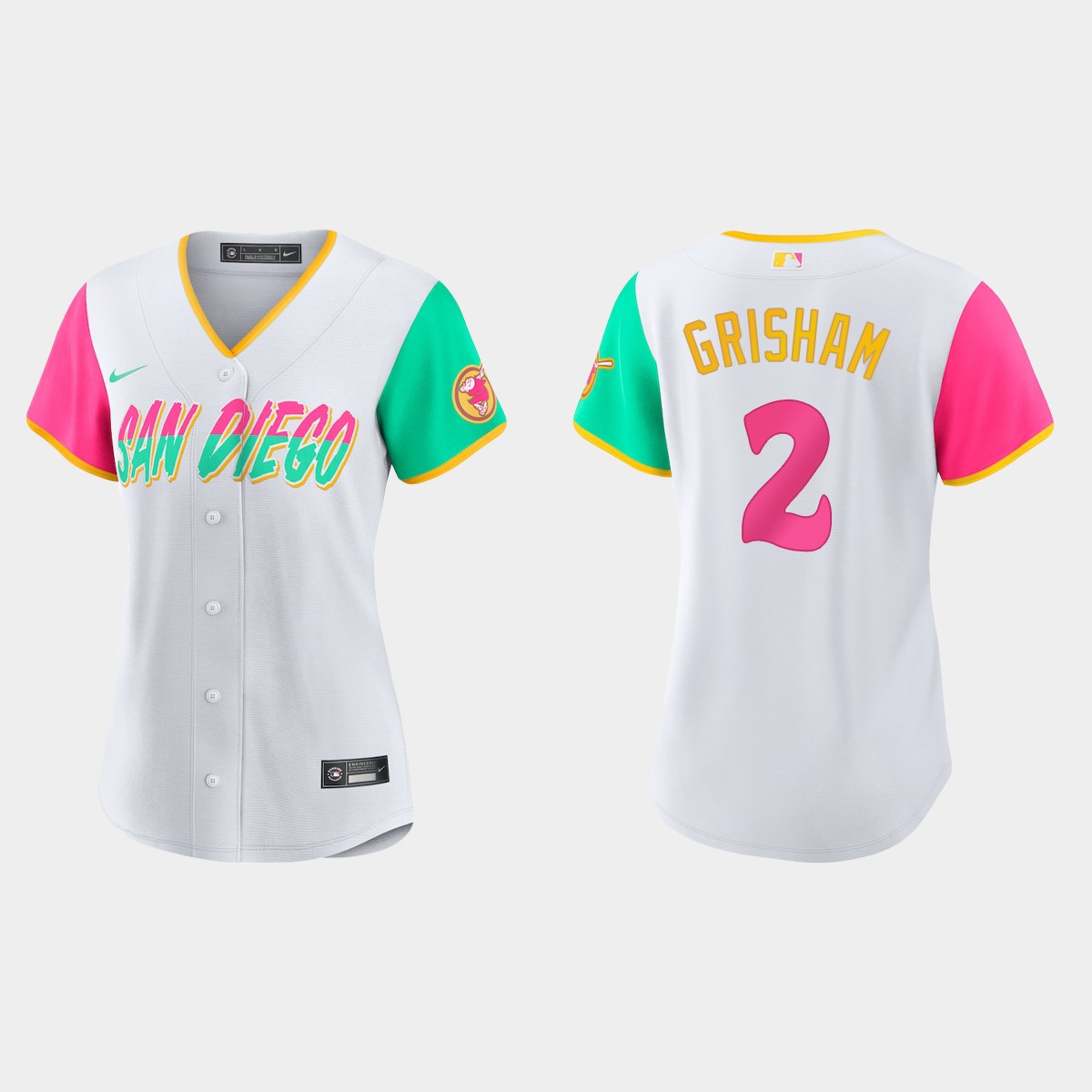Women San Diego Padres Trent Grisham White City Connect Jersey