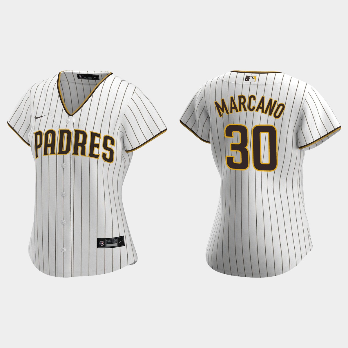 Women San Diego Padres Tucupita Marcano White Brown Jersey