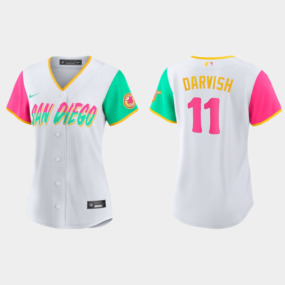 Women San Diego Padres Yu Darvish White City Connect Jersey