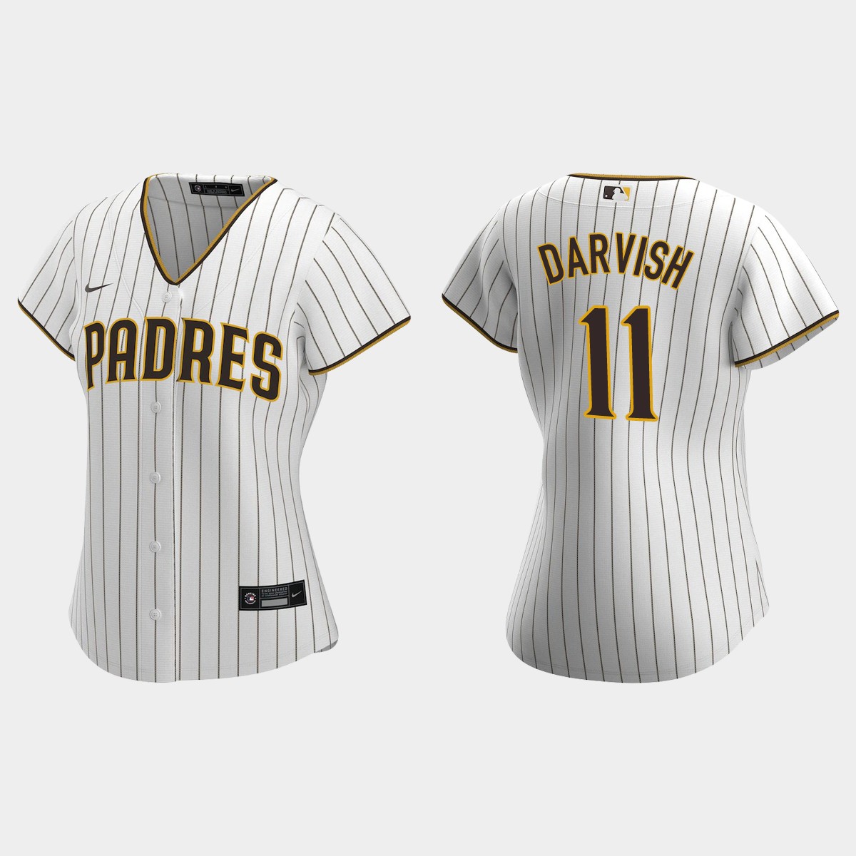 Women San Diego Padres Yu Darvish White Brown Home Jersey