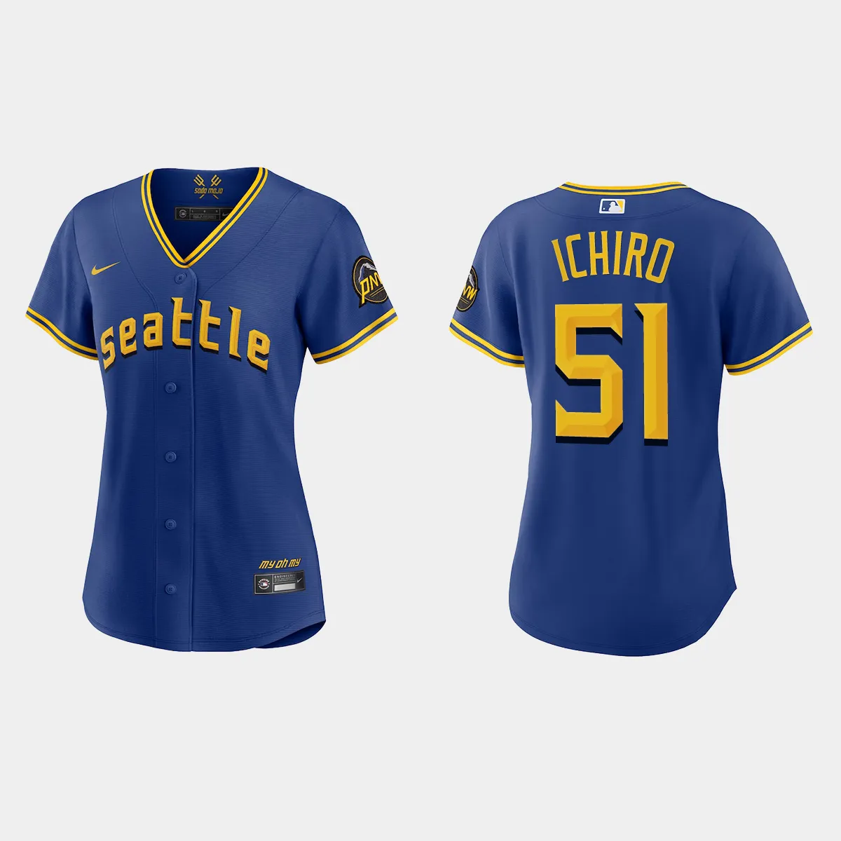Women Seattle Mariners Ichiro Suzuki Royal City Connect Jersey