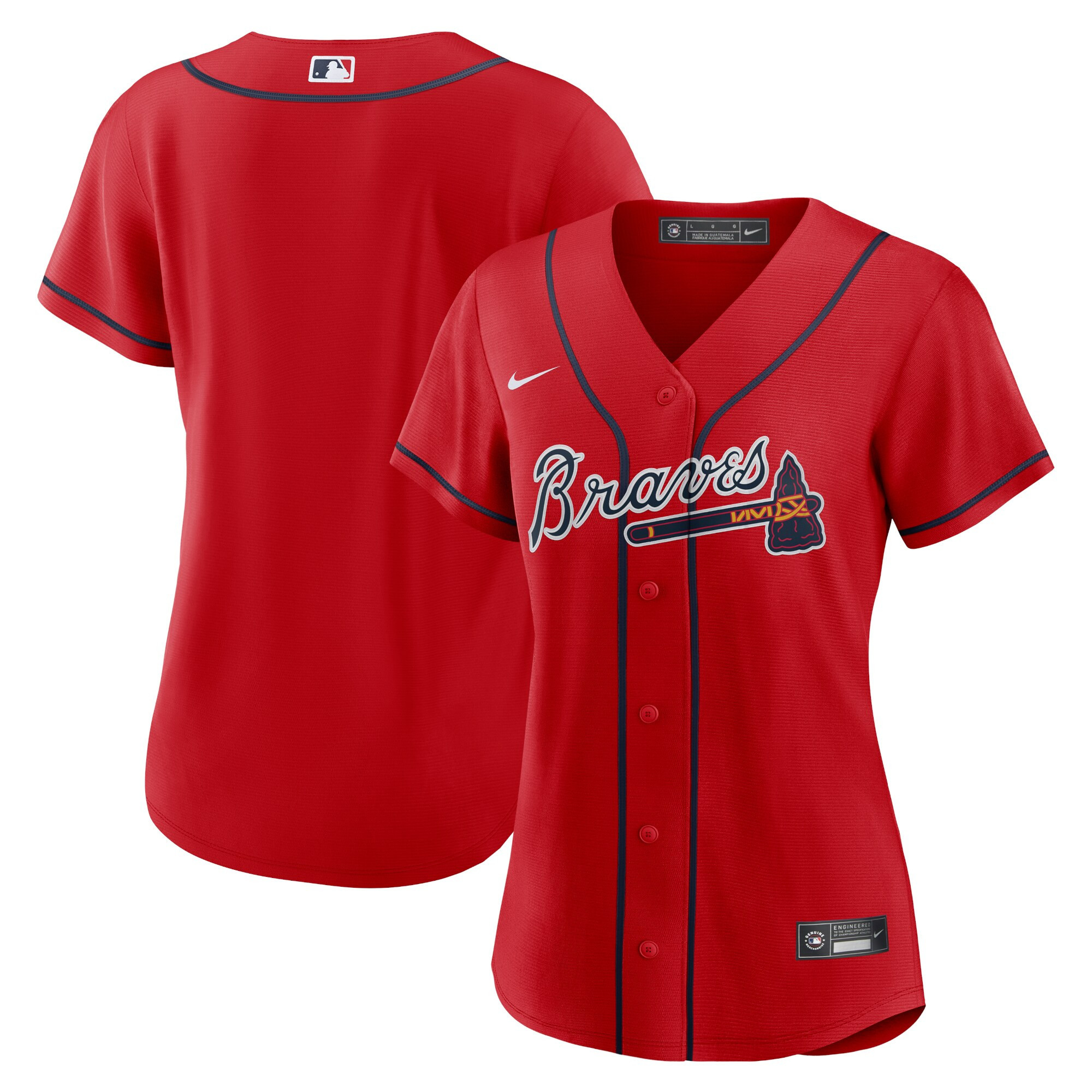 Women's Atlanta Braves Red Team Jersey - All Stitched
