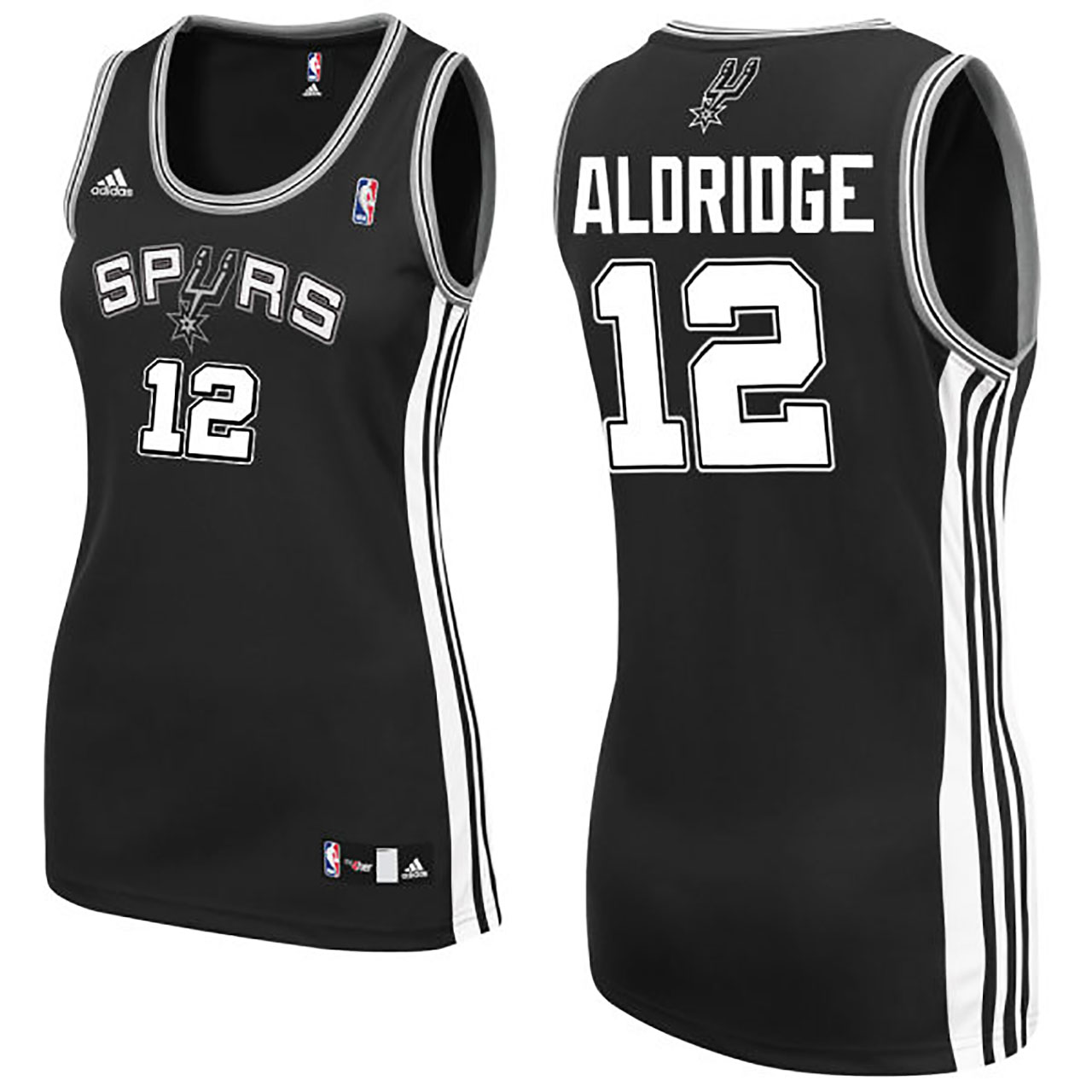 Women's LaMarcus Aldridge San Antonio Spurs #12 Black Jersey