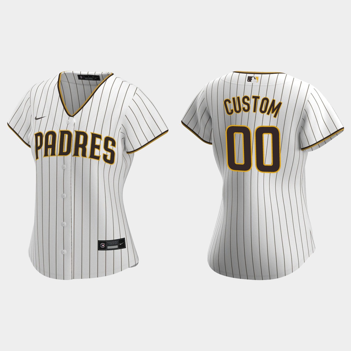 Women's San Diego Padres Custom White Home Jersey