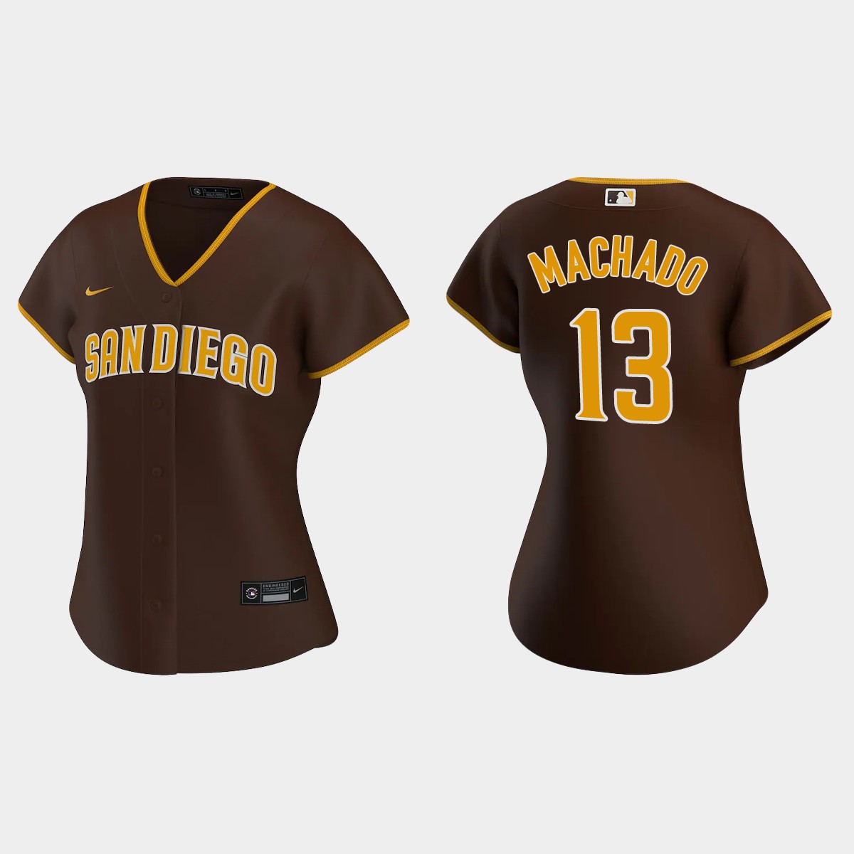 Women's San Diego Padres Manny Machado Brown Road Jersey
