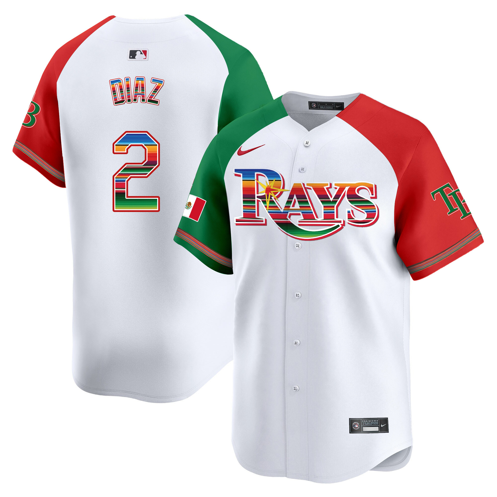 Yandy Diaz Men's Tampa Bay Rays Mexico Vapor Premier Limited Alternate Jersey