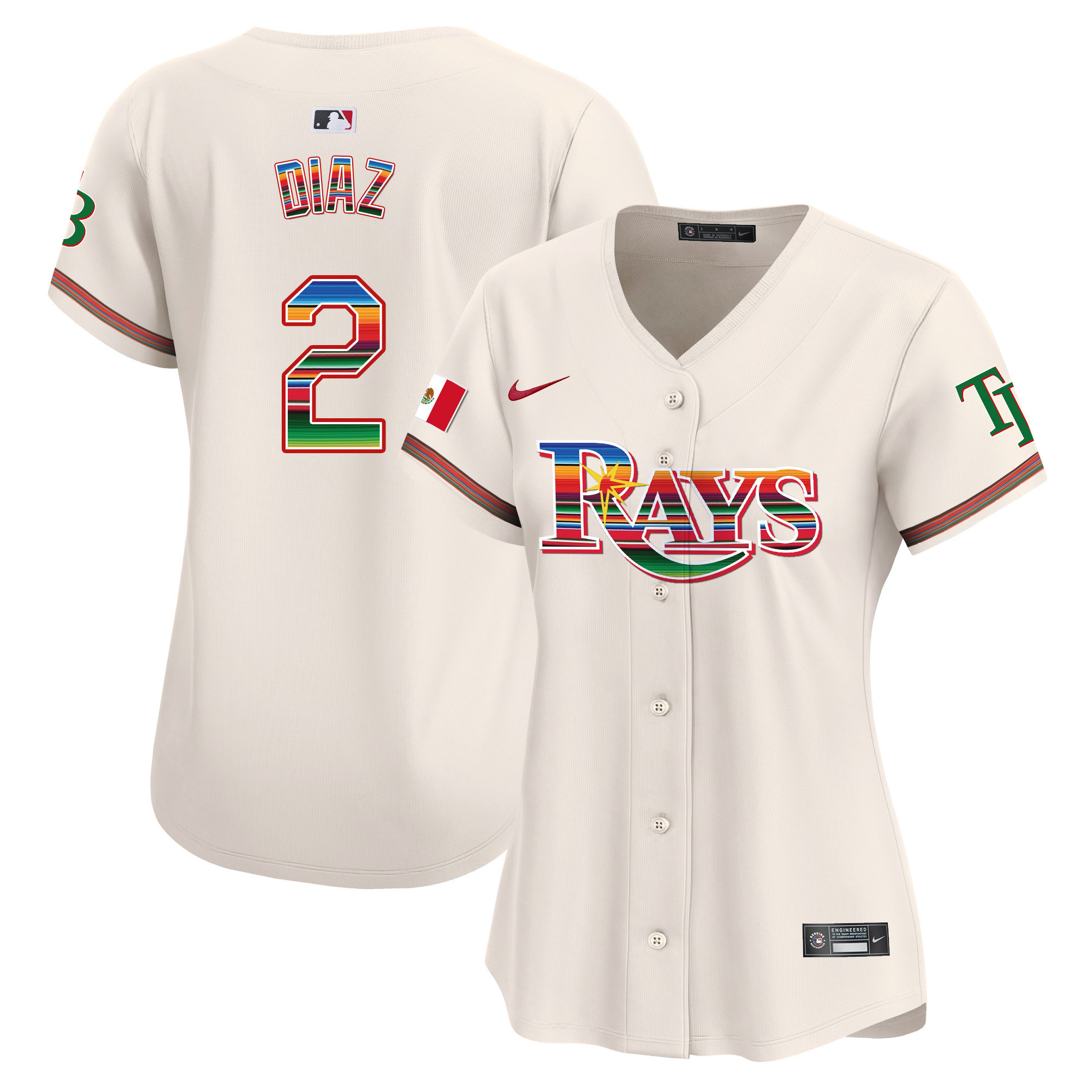 Yandy Diaz Women's Tampa Bay Rays Mexico Vapor Premier Limited Cream Jersey