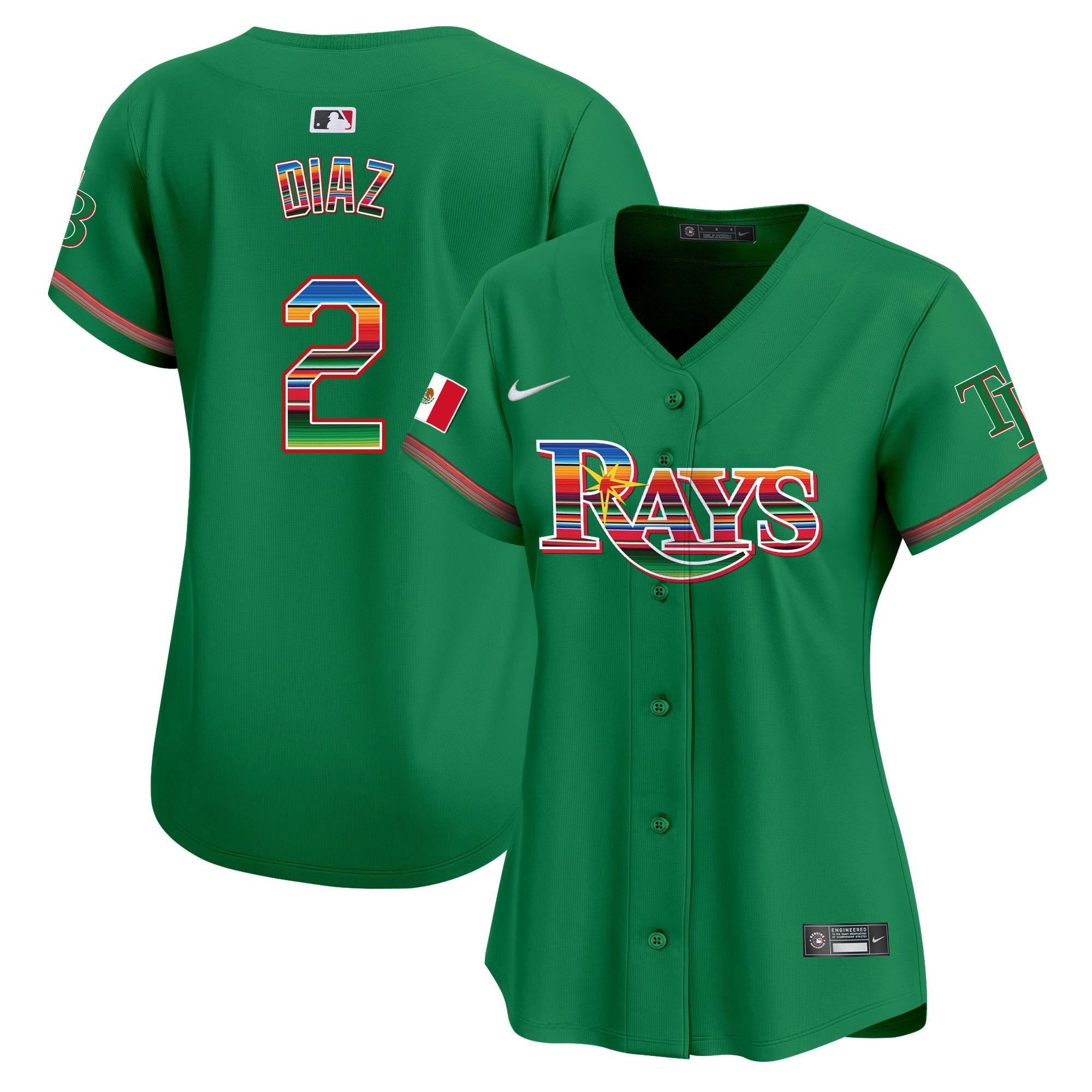 Yandy Diaz Women's Tampa Bay Rays Mexico Vapor Premier Limited Green Jersey
