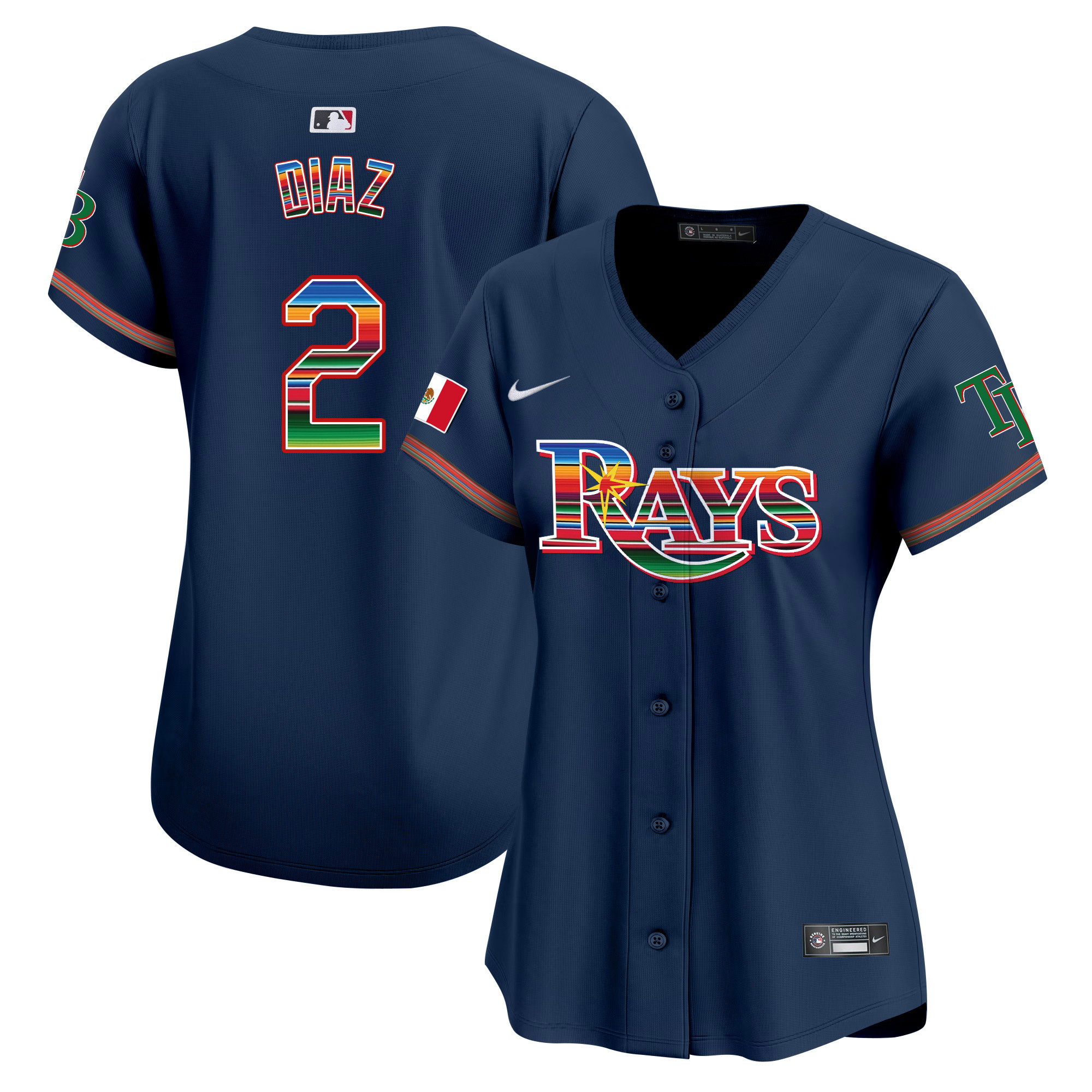 Yandy Diaz Women's Tampa Bay Rays Mexico Vapor Premier Limited Navy Jersey