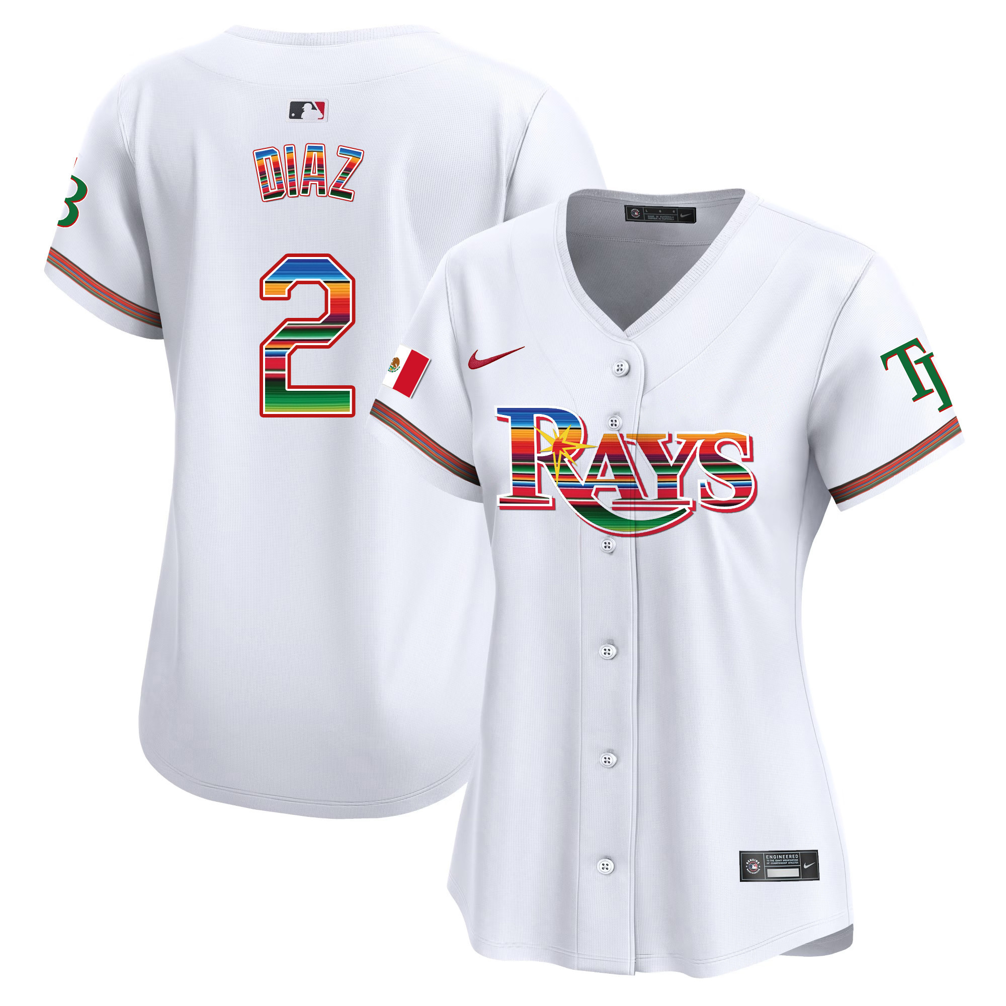 Yandy Diaz Women's Tampa Bay Rays Mexico Vapor Premier Limited White Jersey