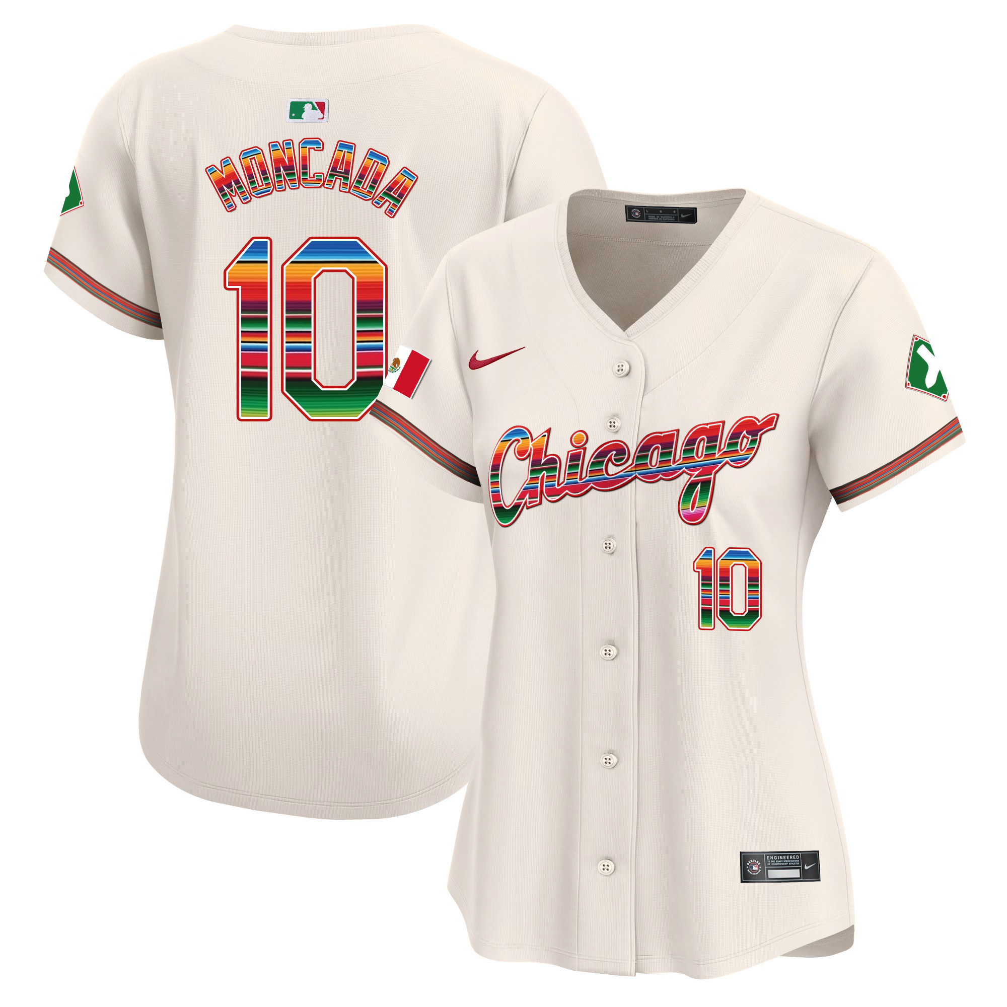 Yoan Moncada Women's Chicago White Sox Mexico Vapor Premier Limited V3 Cream Jersey - All Stitched