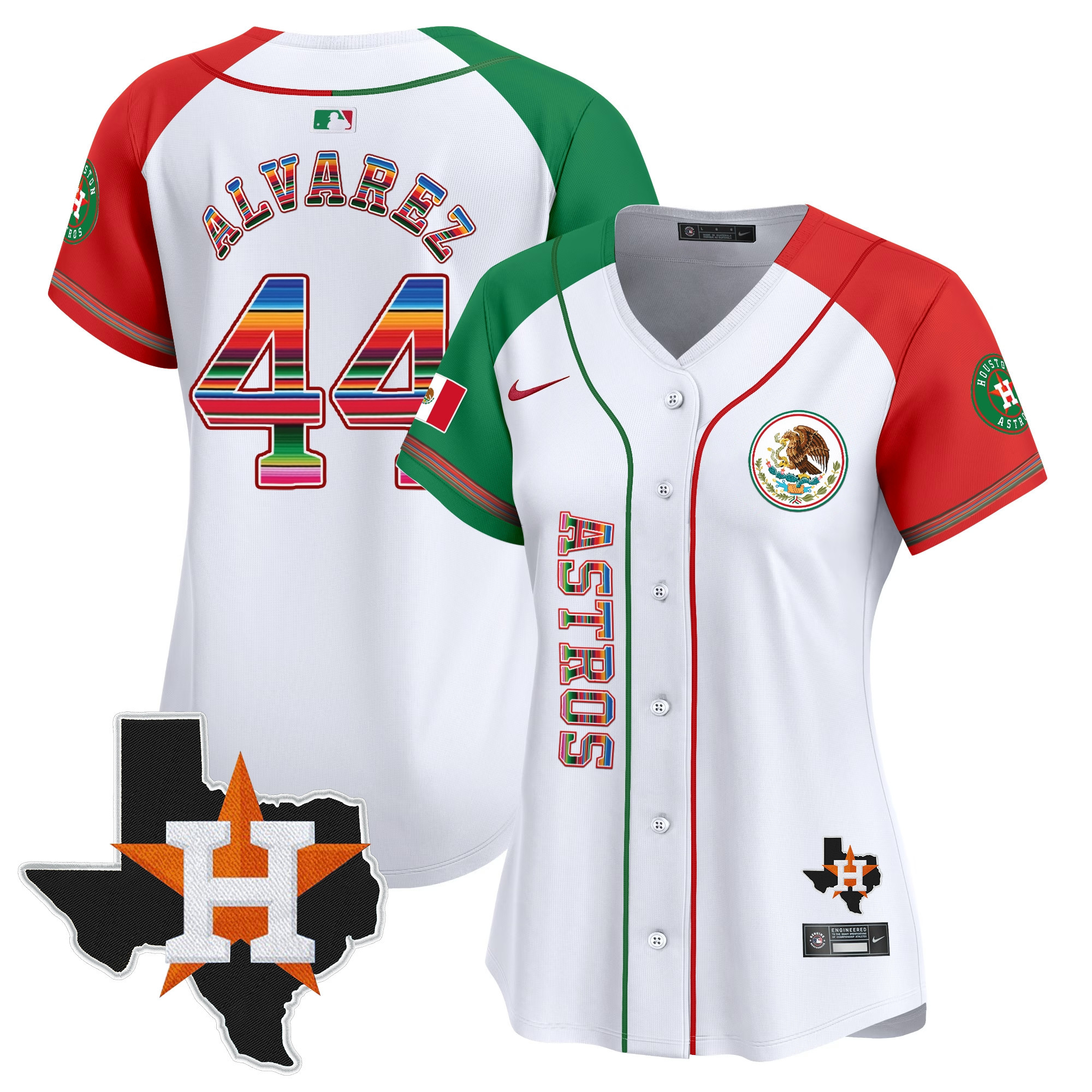 Yordan Alvarez Women's Houston Astros Mexico Vapor Premier Limited V4 Alternate Jersey - All Stitched