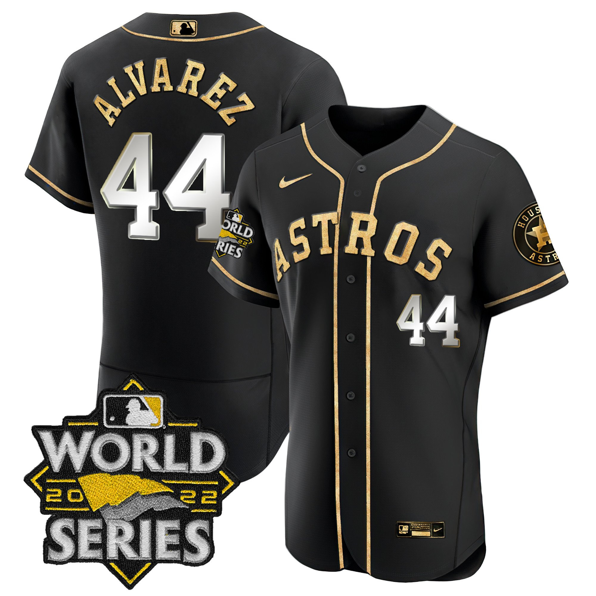 Yordan Álvarez Men's Houston Astros World Series Color Rush Limited Flex Black Jersey - All Stitched