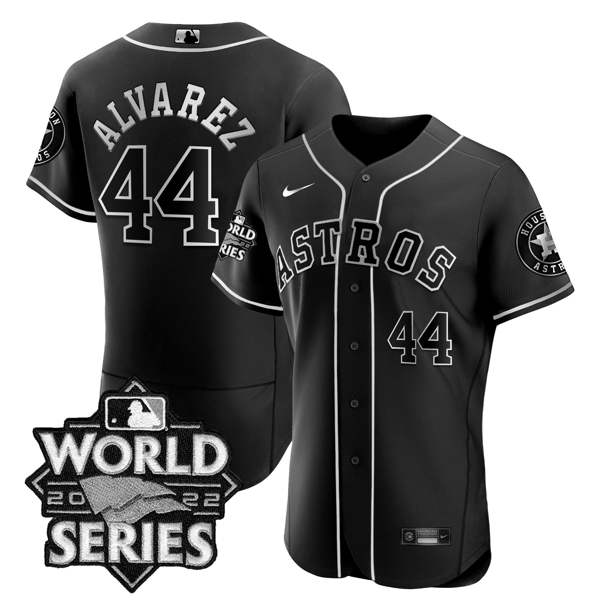 Yordan Álvarez Men's Houston Astros World Series Gold Limited Flex Silver Jersey - All Stitched