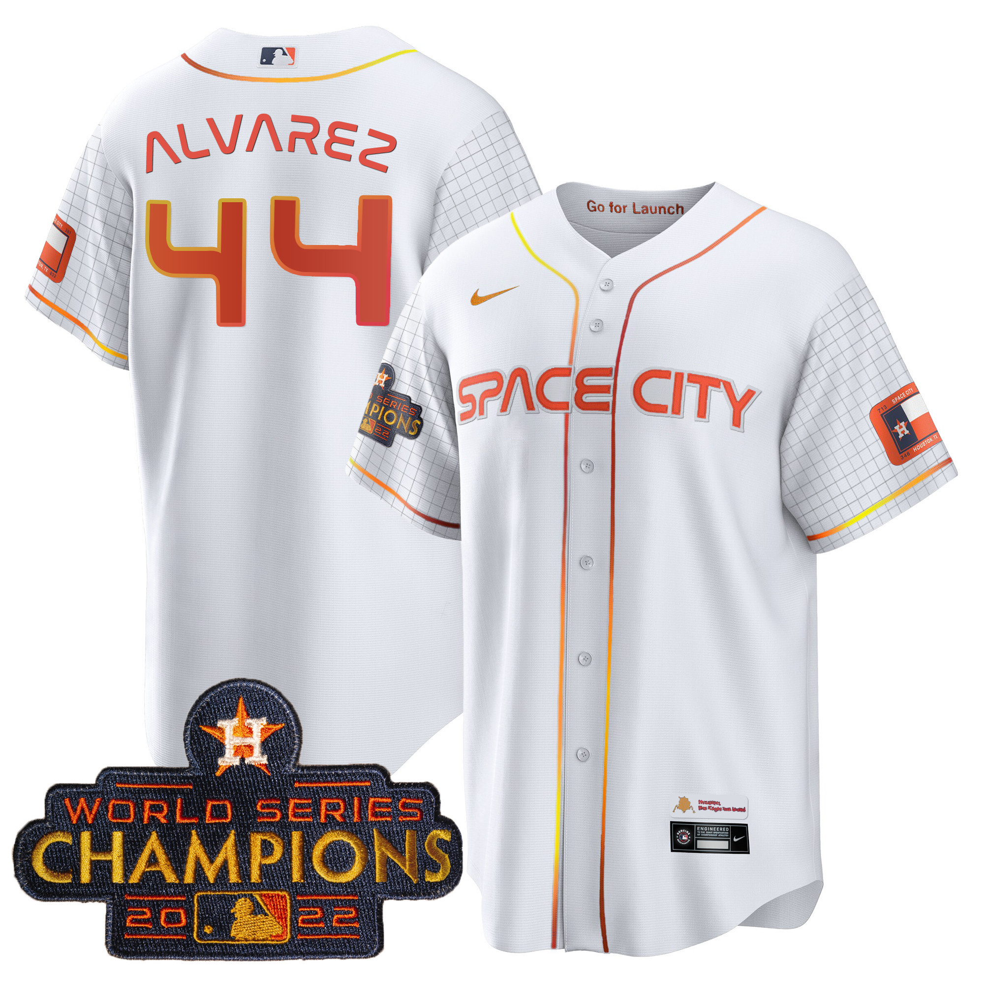 Yordan Álvarez Men's Houston Astros Space City Champions Cool White Jersey - All Stitched