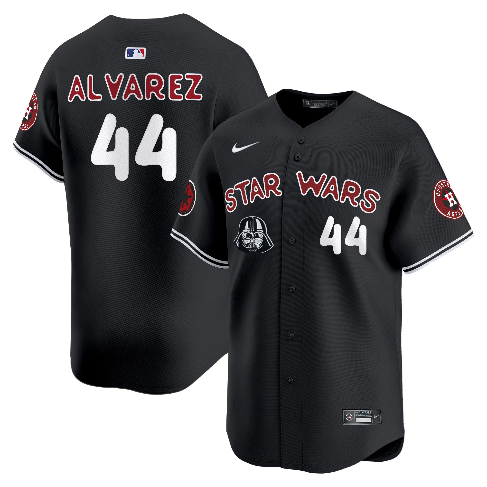 Yordan Álvarez Men's Houston Astros SW Vapor Premier Limited Black Jersey - All Stitched