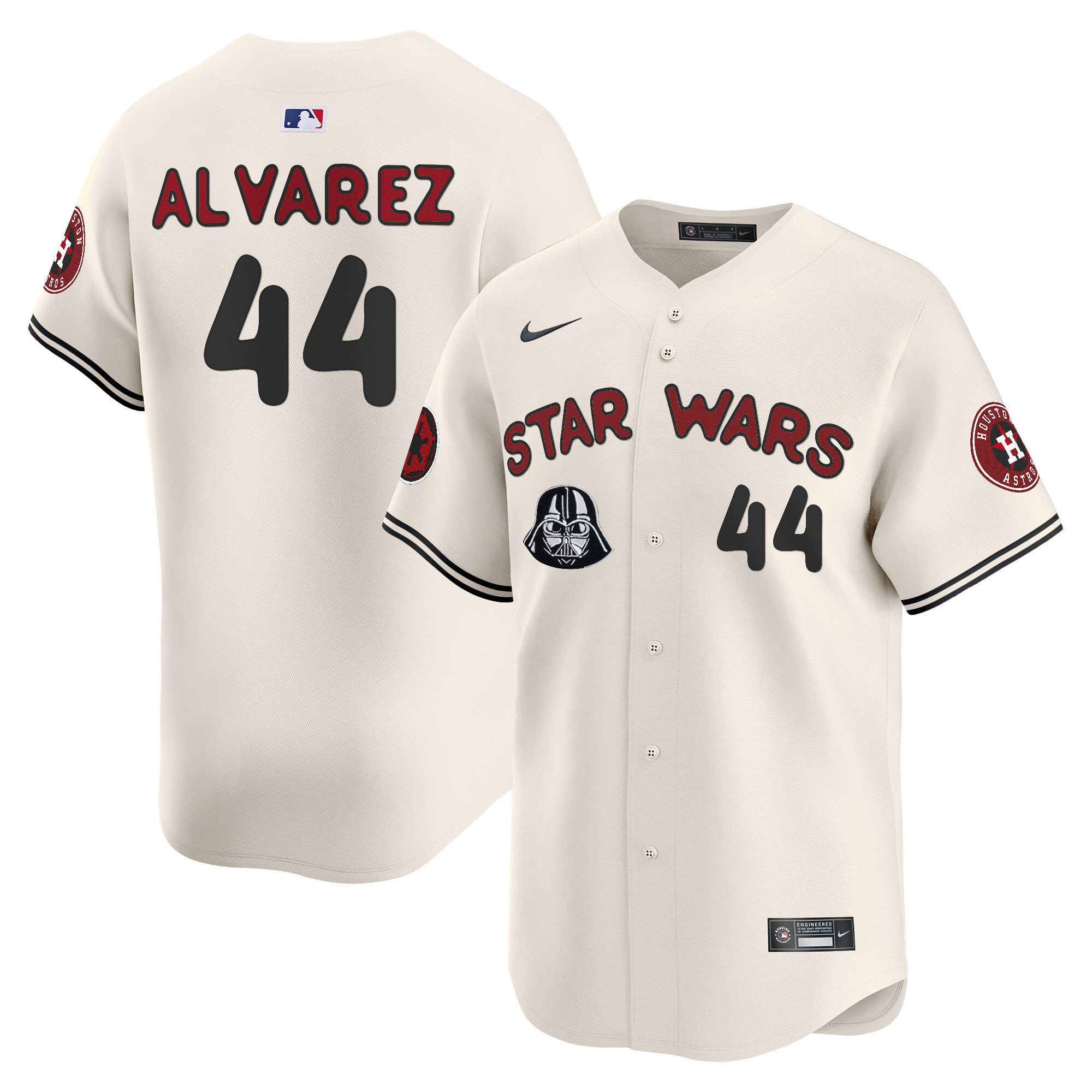 Yordan Álvarez Men's Houston Astros SW Vapor Premier Limited Cream Jersey - All Stitched