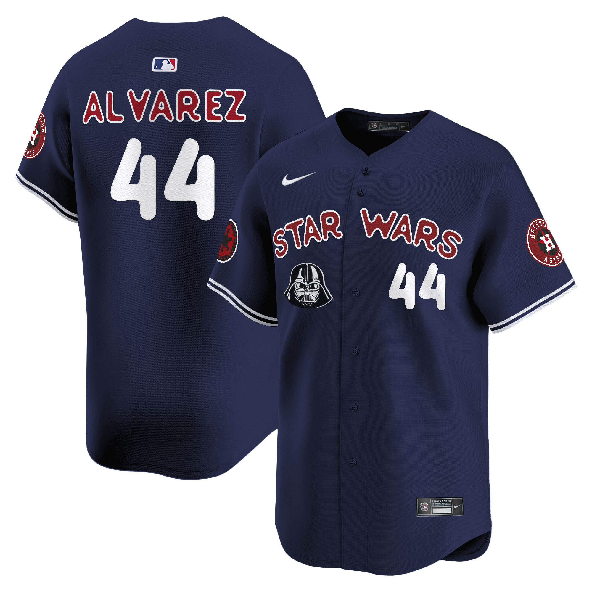Yordan Álvarez Men's Houston Astros SW Vapor Premier Limited Navy Jersey - All Stitched