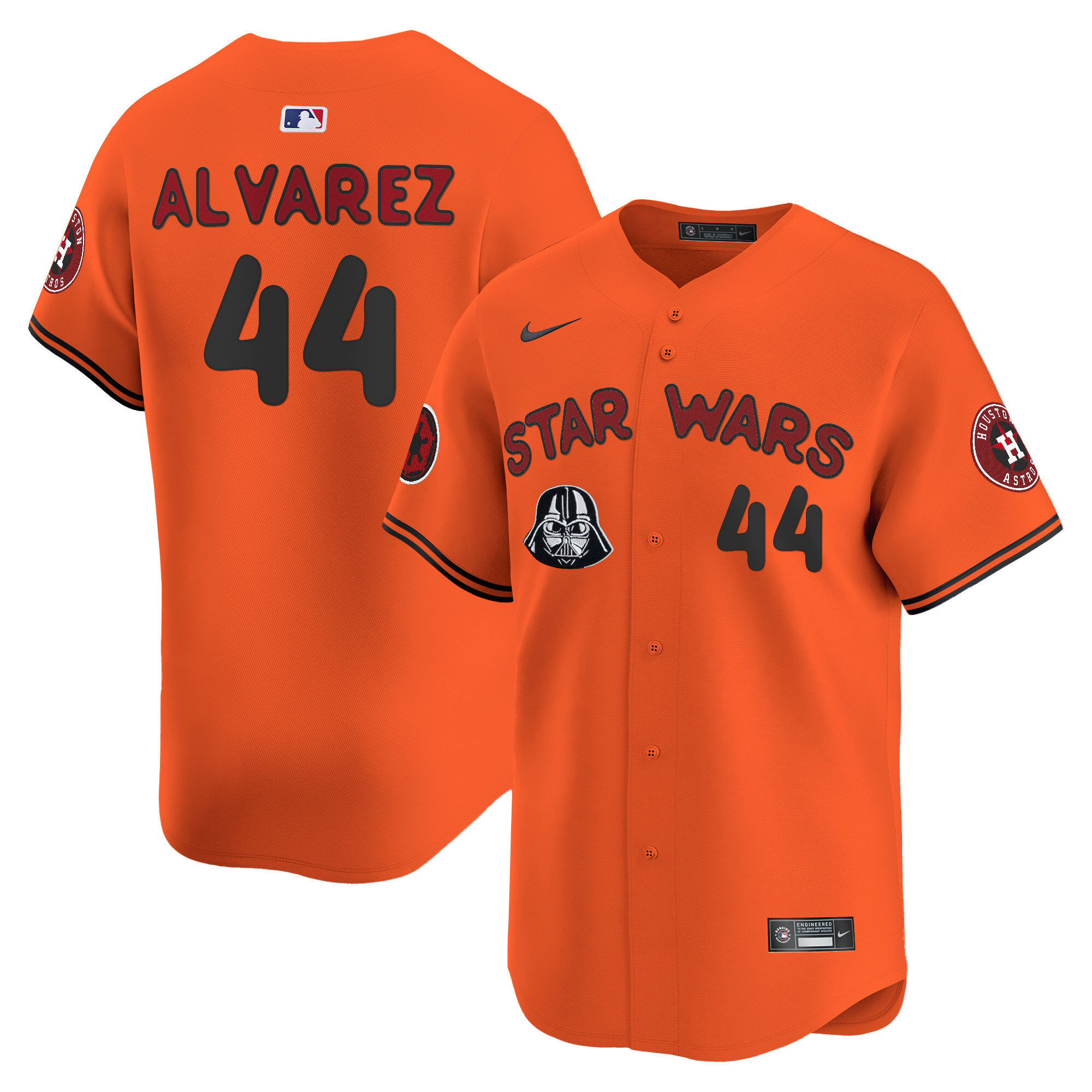 Yordan Álvarez Men's Houston Astros SW Vapor Premier Limited Orange Jersey - All Stitched
