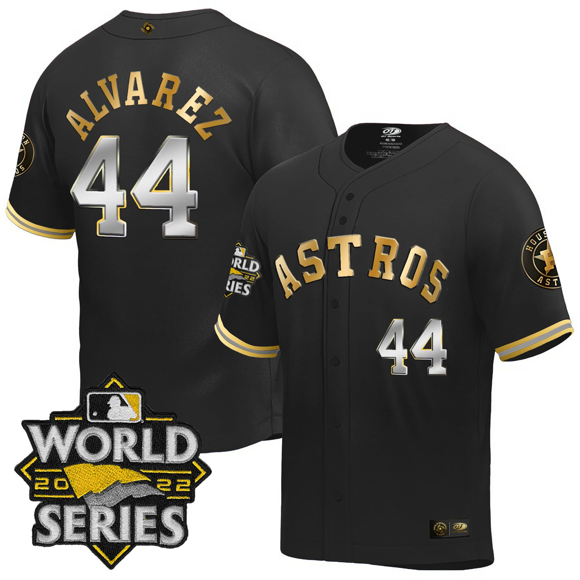 Yordan Álvarez Men's Houston Astros World Series Classic Black Limited Jersey - All Stitched