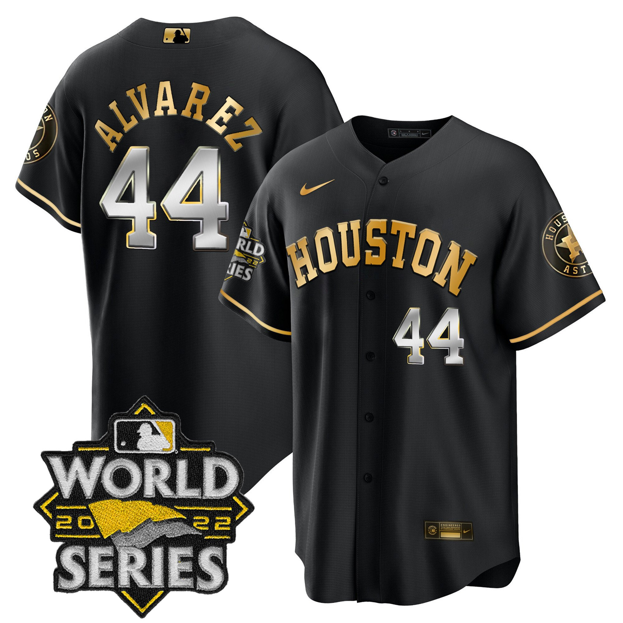 Yordan Álvarez Men's Houston Astros World Series Limited Cool Black Jersey - All Stitched
