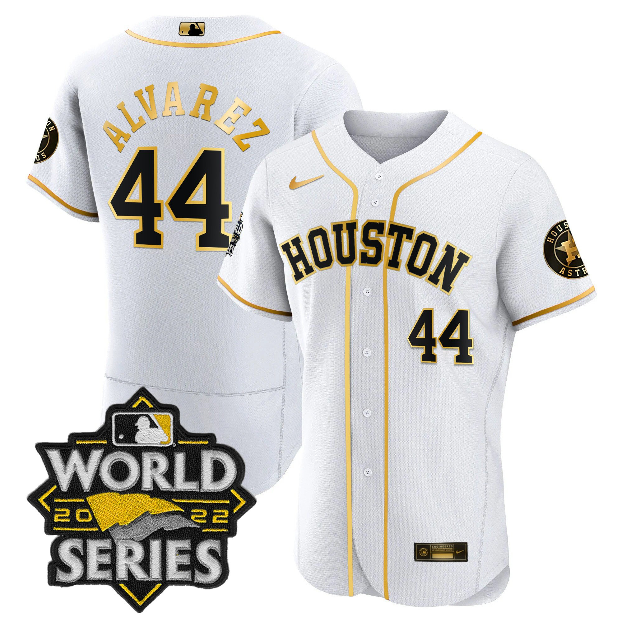 Yordan Álvarez Men's Houston Astros World Series Limited Flex White Jersey - All Stitched