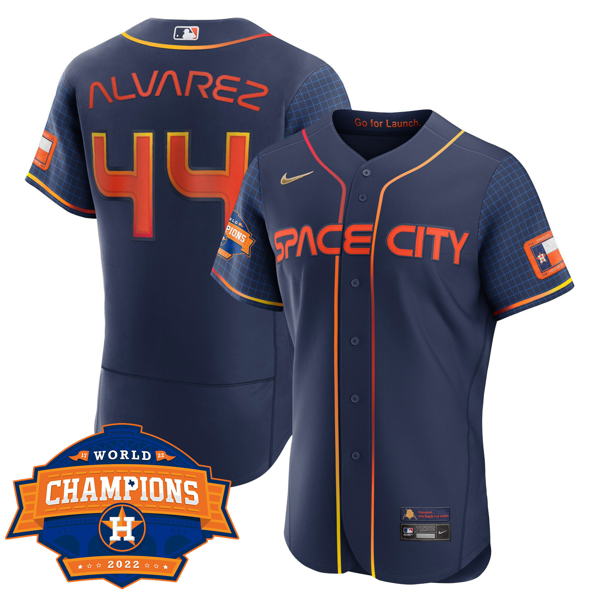 Yordan Álvarez Women's Houston Astros World Series Champions Patch Limited Flex Space City Jersey