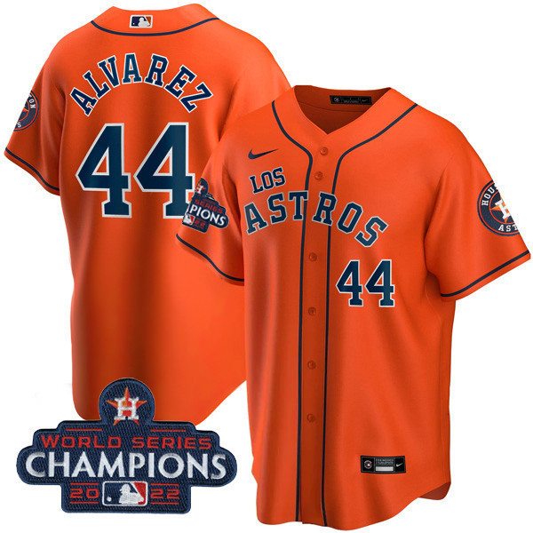 Yordan Álvarez Women's Houston Astros World Series Champions Player Cool Orange Jersey