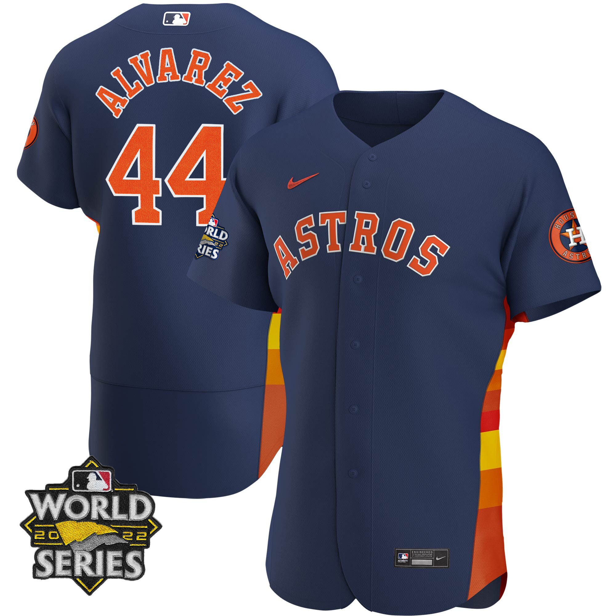 Yordan Álvarez Women's Houston Astros Alternate Navy World Series Player Flex Base Jersey