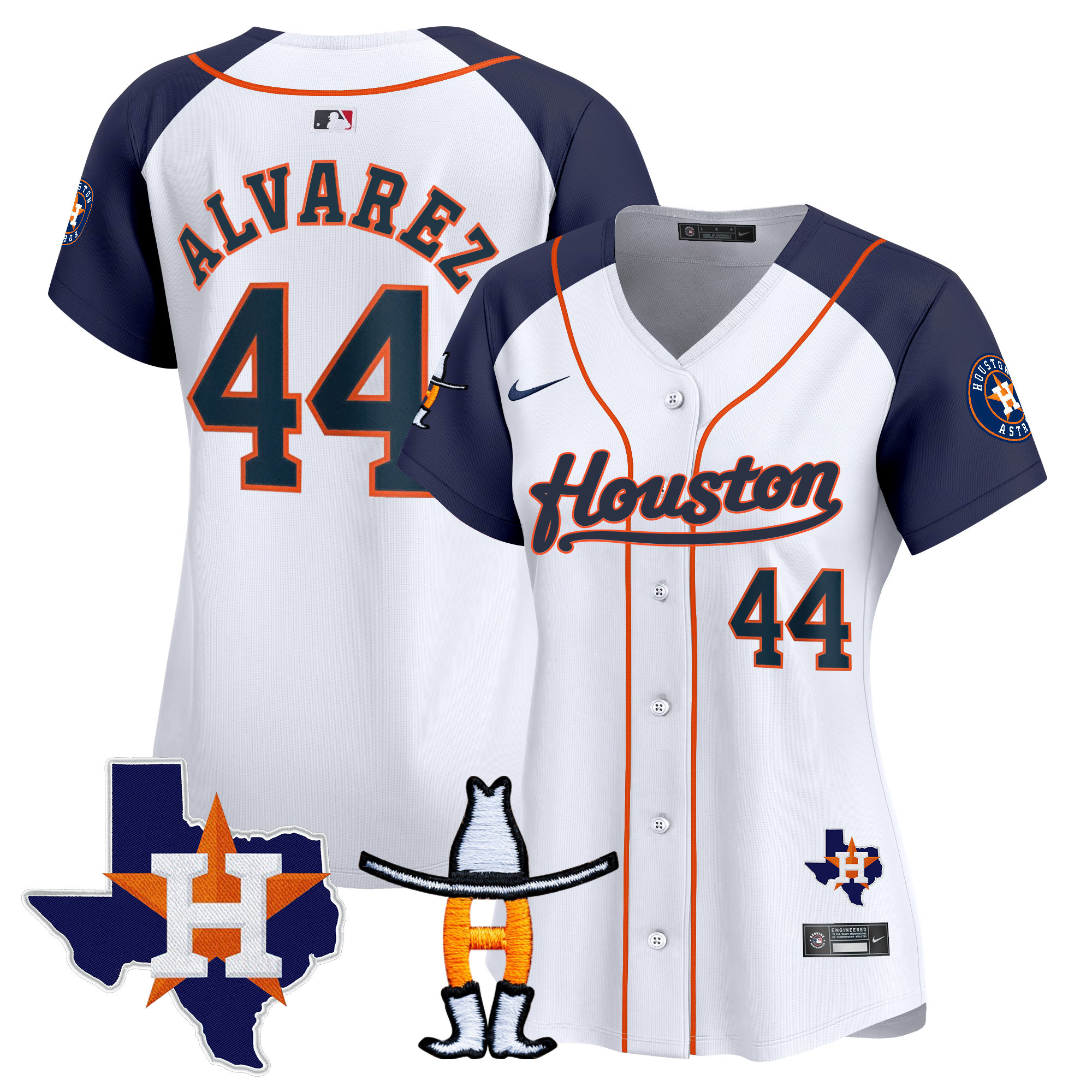 Yordan Álvarez Women's Houston Astros Houston Rodeo Patch Vapor Premier Limited Alternate Jersey - All Stitched