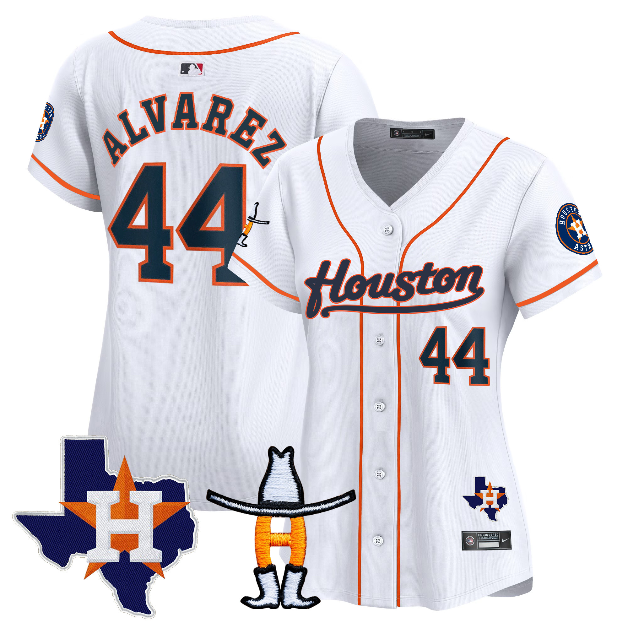 Yordan Álvarez Women's Houston Astros Houston Rodeo Patch Vapor Premier Limited Home Jersey - All Stitched