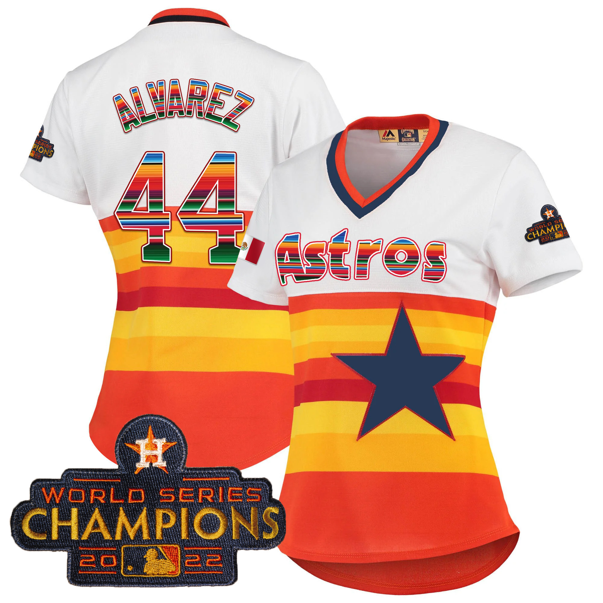 Yordan Álvarez Women's Houston Astros Mexico Baseball Limited V2 1980'S Throwback Jersey - All Stitched