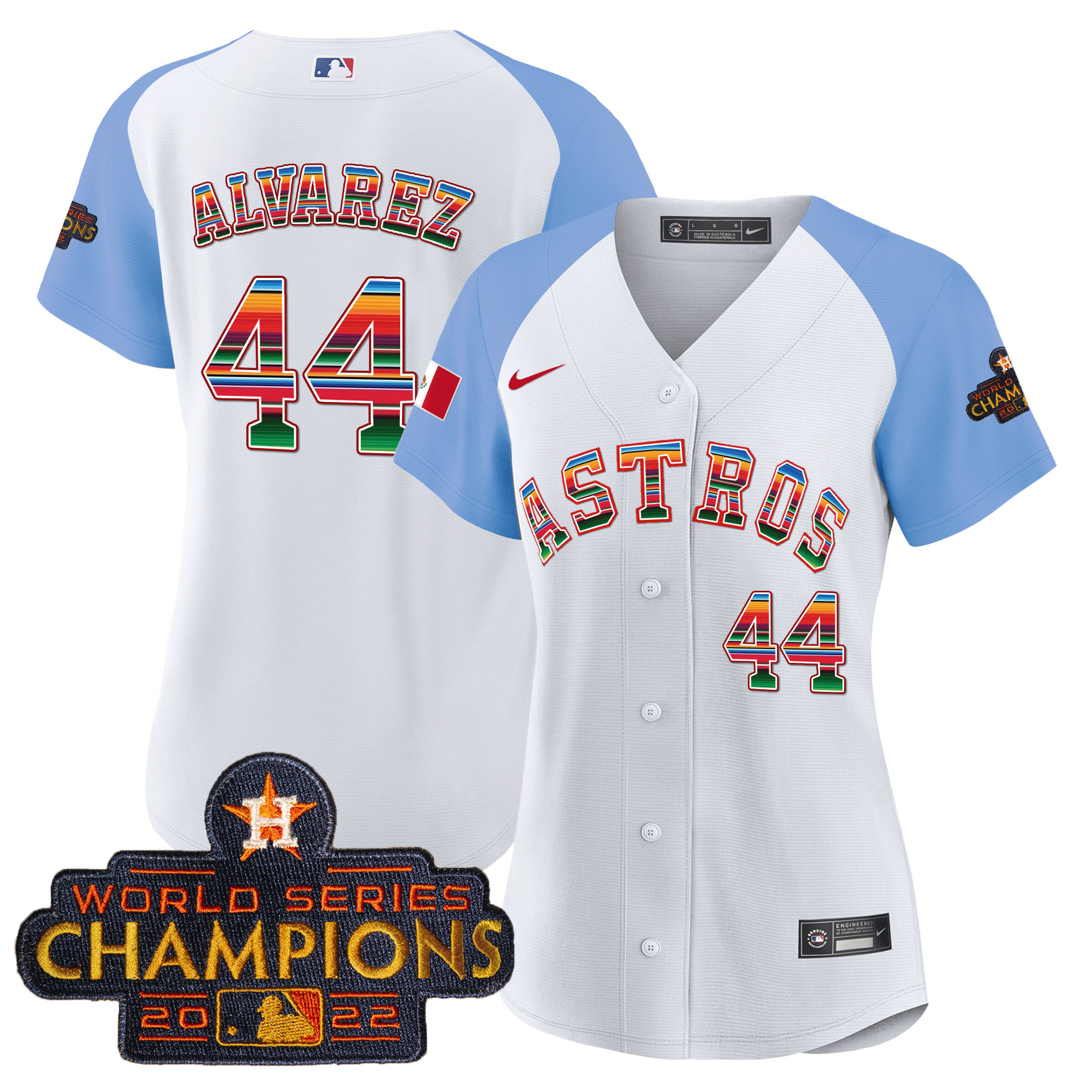 Yordan Álvarez Women's Houston Astros Mexico Baseball Limited V2 Blue Alternate Jersey - All Stitched